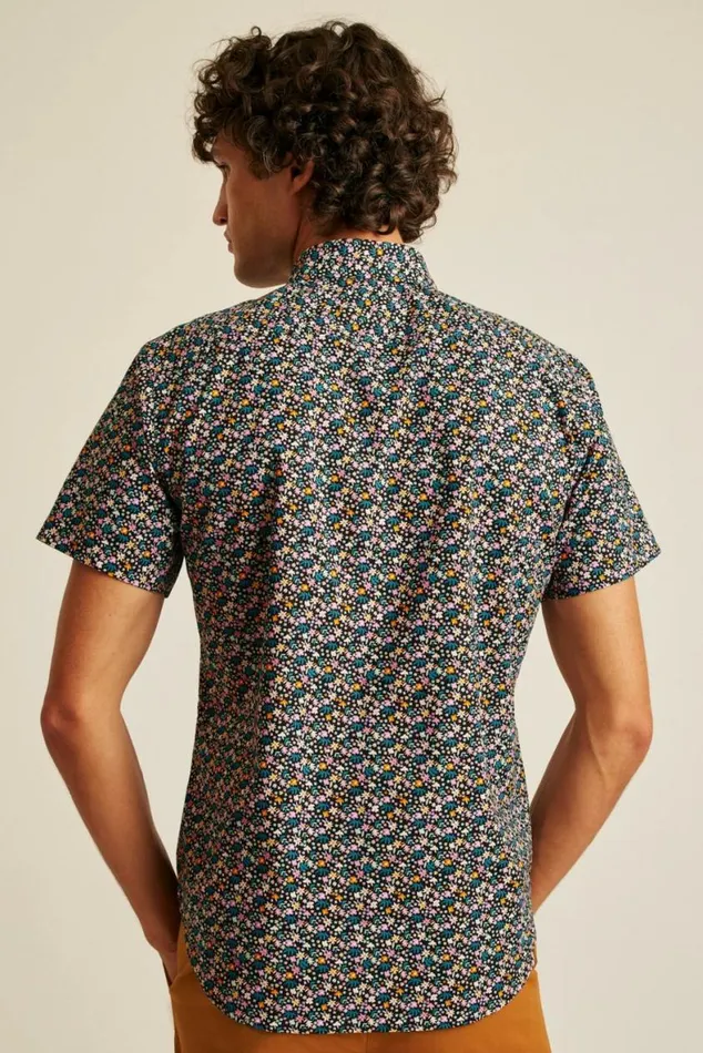 Men Riviera Short Sleeve Shirt Multi Floral Fest Bonobos Short Sleeve Shirts