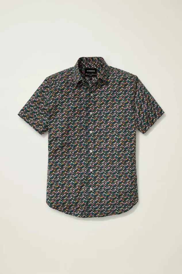 Men Riviera Short Sleeve Shirt Multi Floral Fest Bonobos Short Sleeve Shirts