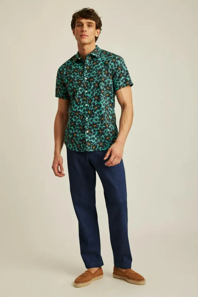 Men Riviera Short Sleeve Shirt Navy Shadow Floral Bonobos Short Sleeve Shirts Men Riviera Short Sleeve Shirt Navy Shadow Floral Bonobos Short Sleeve Shirts