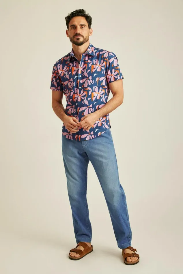 Men Riviera Short Sleeve Shirt Spring Twilight Hibiscus Bonobos Short Sleeve Shirts Men Riviera Short Sleeve Shirt Spring Twilight Hibiscus Bonobos Short Sleeve Shirts