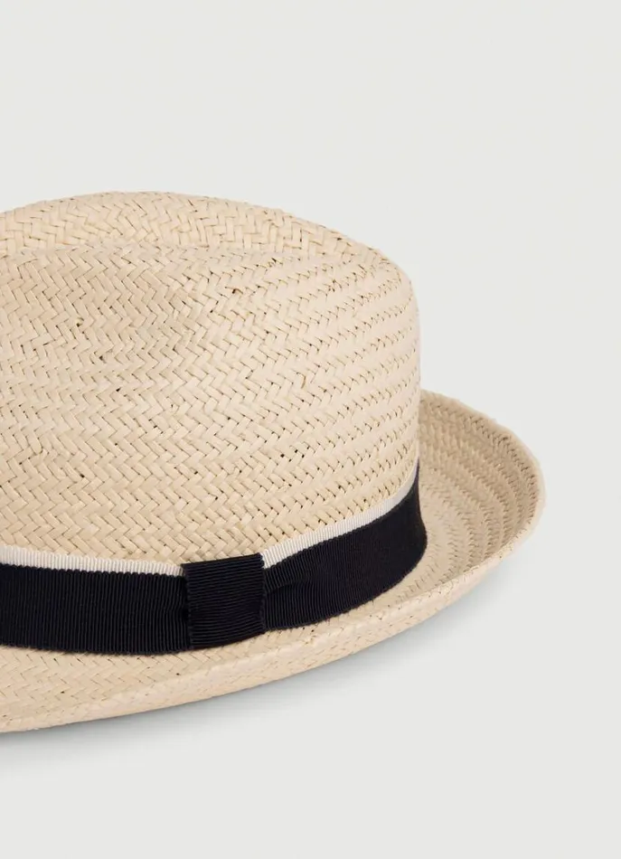 Men Scarves and Caps Hackett London Panama Hat Canvas White