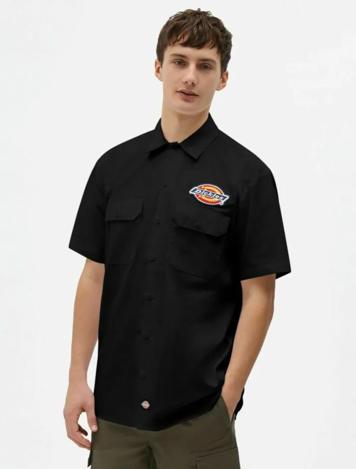 Men Shirts Dickies Clintondale Shirt Black