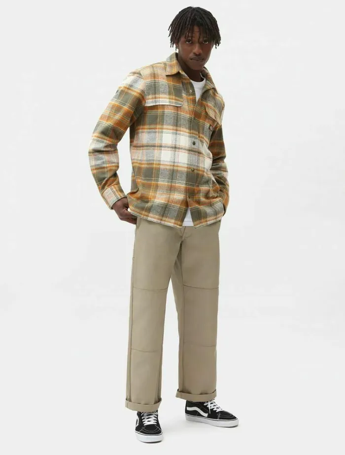 Men Shirts Dickies Nimmons Long Sleeve Shirt Military Green