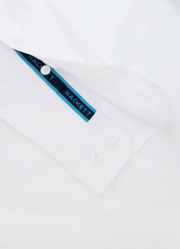 Men Shirts Hackett London Aston Martin Poplin Shirt White