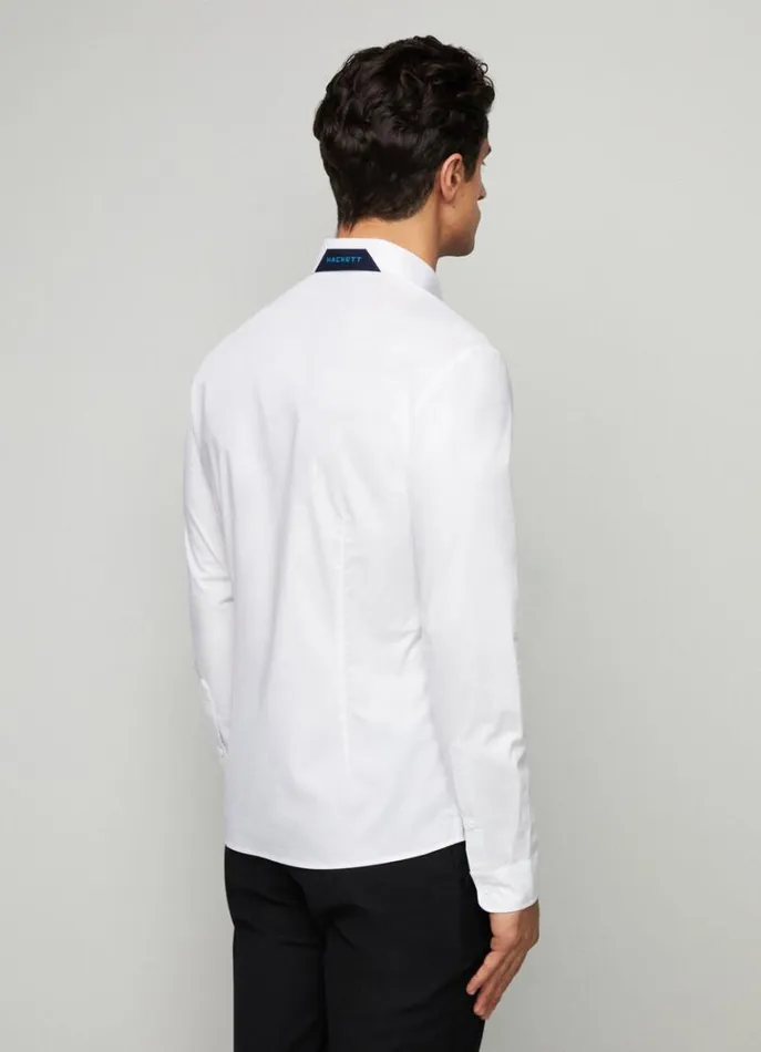 Men Shirts Hackett London Aston Martin Poplin Shirt White