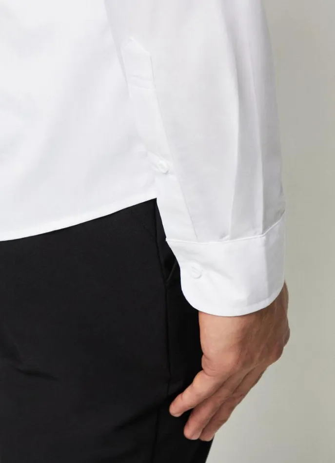 Men Shirts Hackett London Aston Martin Poplin Shirt White