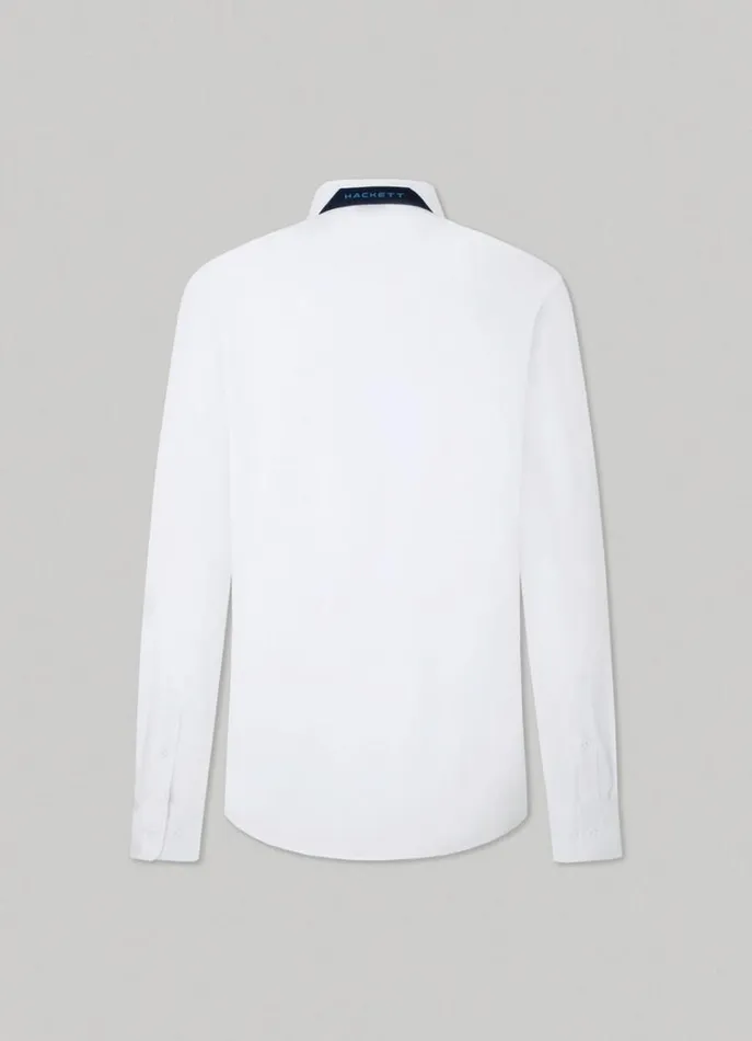 Men Shirts Hackett London Aston Martin Poplin Shirt White