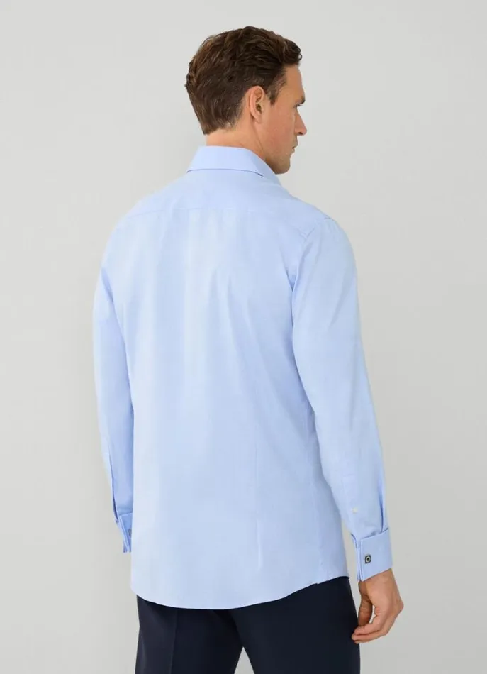 Men Shirts Hackett London Classic Fit DoubleCuff Shirt Sky Blue
