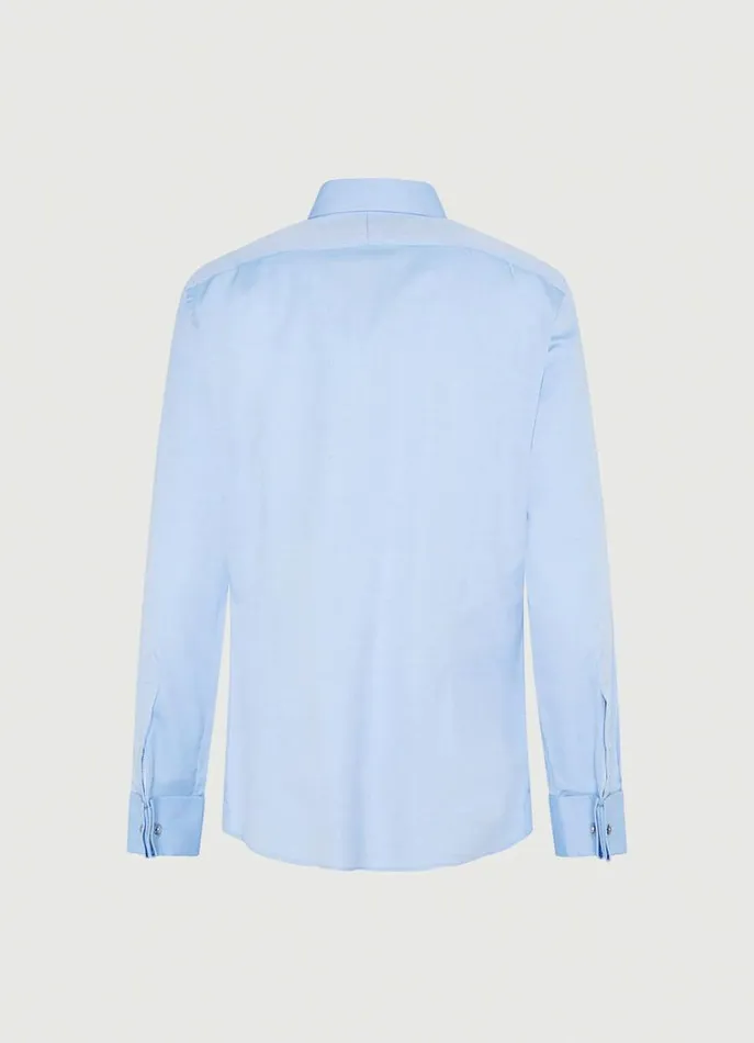 Men Shirts Hackett London Classic Fit DoubleCuff Shirt Sky Blue