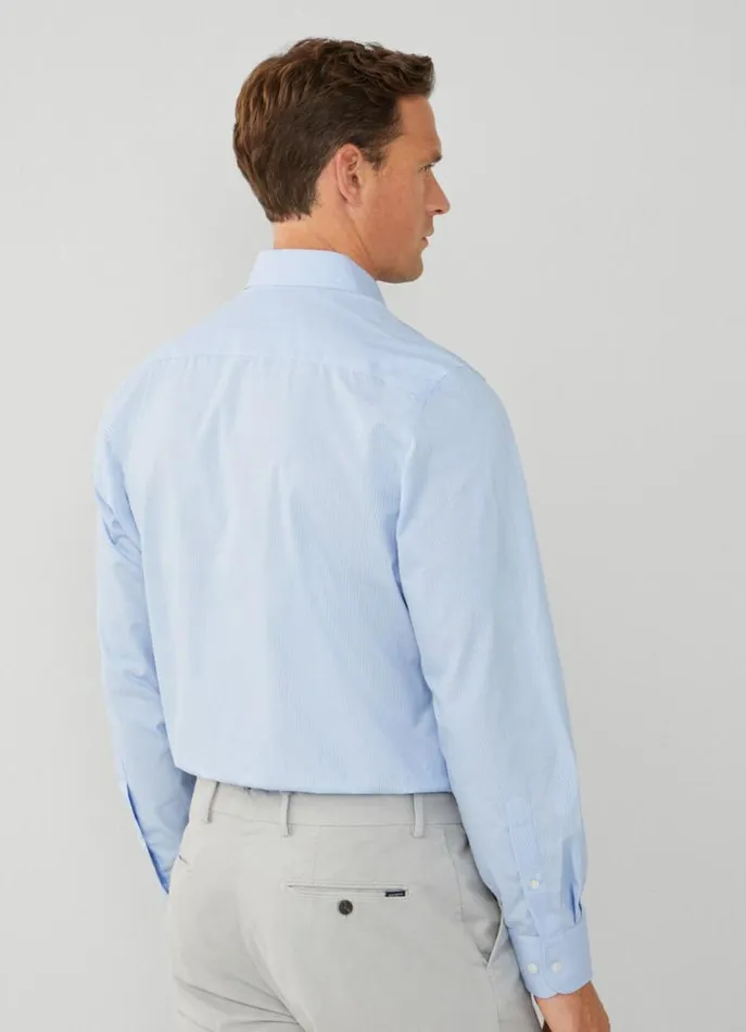 Men Shirts Hackett London Classic Fit Striped Magic Shirt Bluewhite