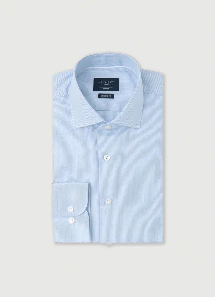 Men Shirts Hackett London Classic Fit Striped Magic Shirt Bluewhite