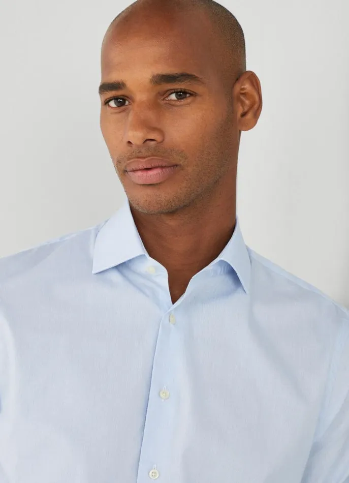 Men Shirts Hackett London Classic Fit Striped Shirt Blue