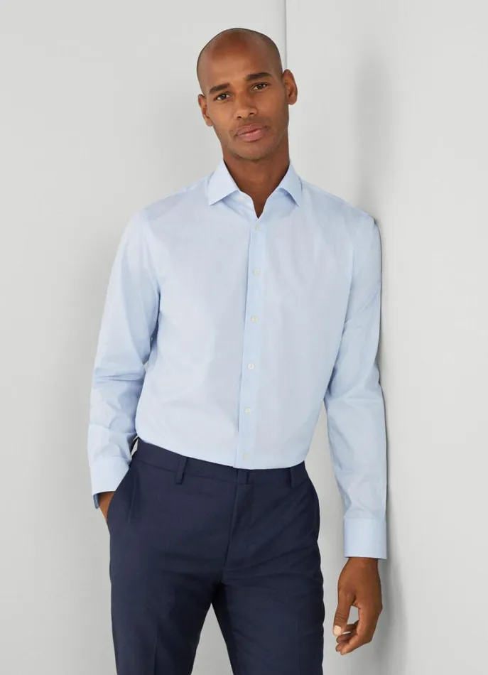 Men Shirts Hackett London Classic Fit Striped Shirt Blue
