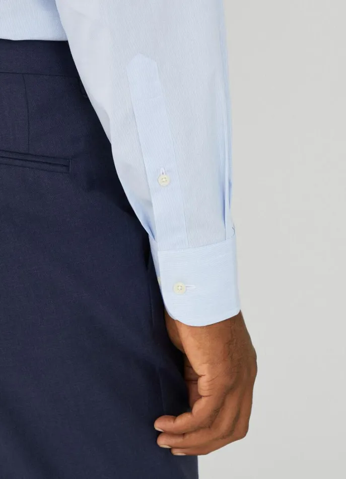 Men Shirts Hackett London Classic Fit Striped Shirt Blue
