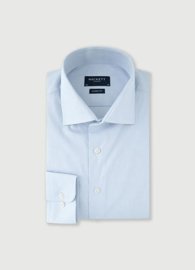 Men Shirts Hackett London Classic Fit Striped Shirt Blue