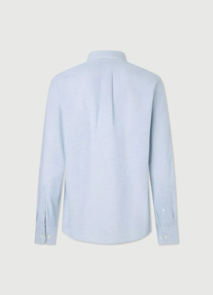 Men Shirts Hackett London Classic Fit Striped Shirt Navywhite