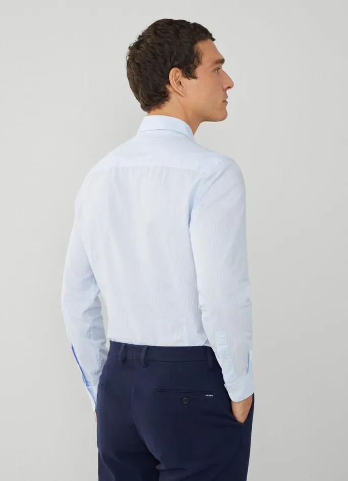 Men Shirts Hackett London Slim Fit Fine Stripe Shirt Bluewhite
