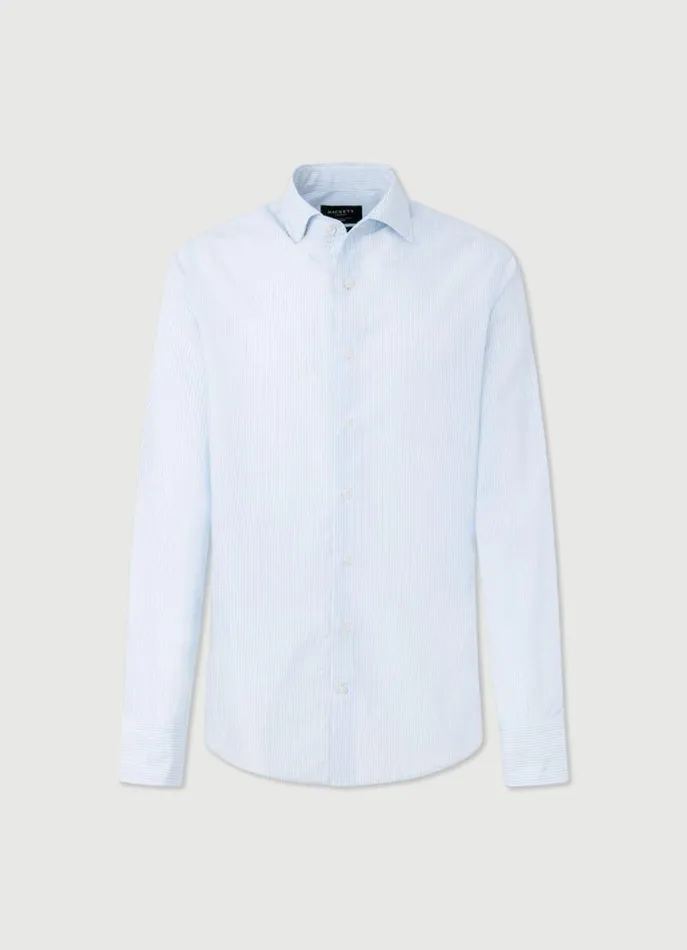 Men Shirts Hackett London Slim Fit Fine Stripe Shirt Bluewhite