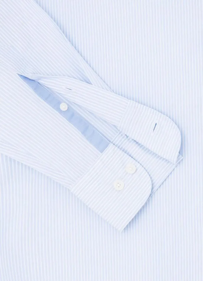Men Shirts Hackett London Slim Fit Fine Stripe Shirt Bluewhite
