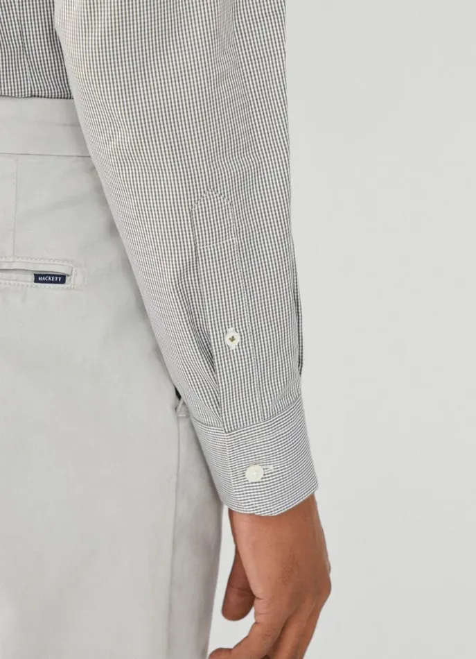 Men Shirts Hackett London Slim Fit Gingham Shirt Green