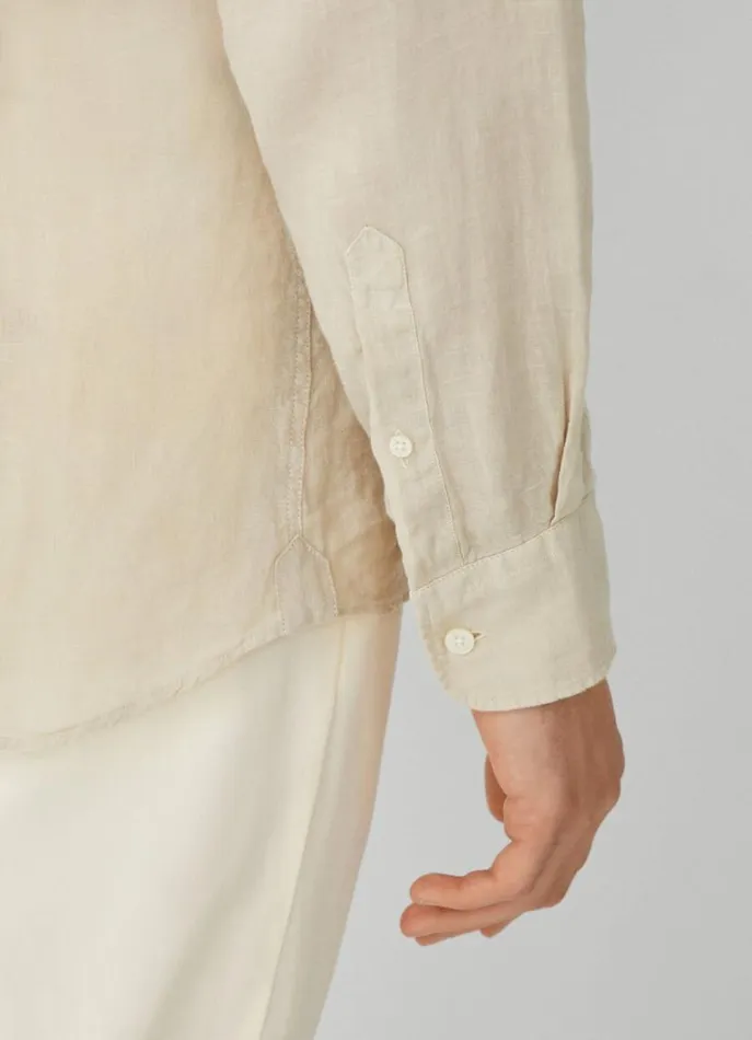 Men Shirts Hackett London Slim Fit Linen Shirt Beach