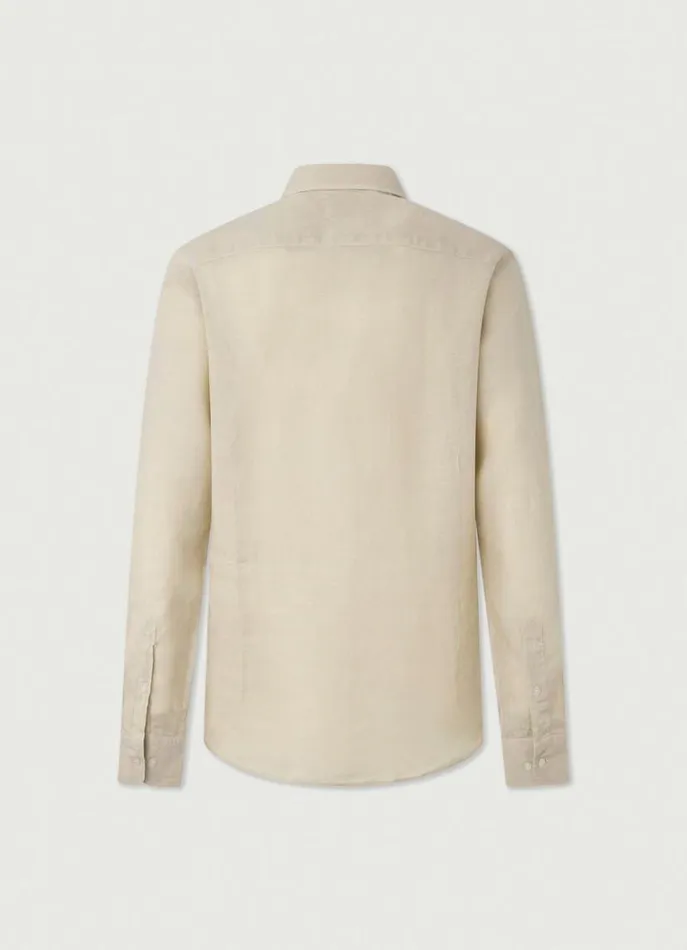Men Shirts Hackett London Slim Fit Linen Shirt Beach