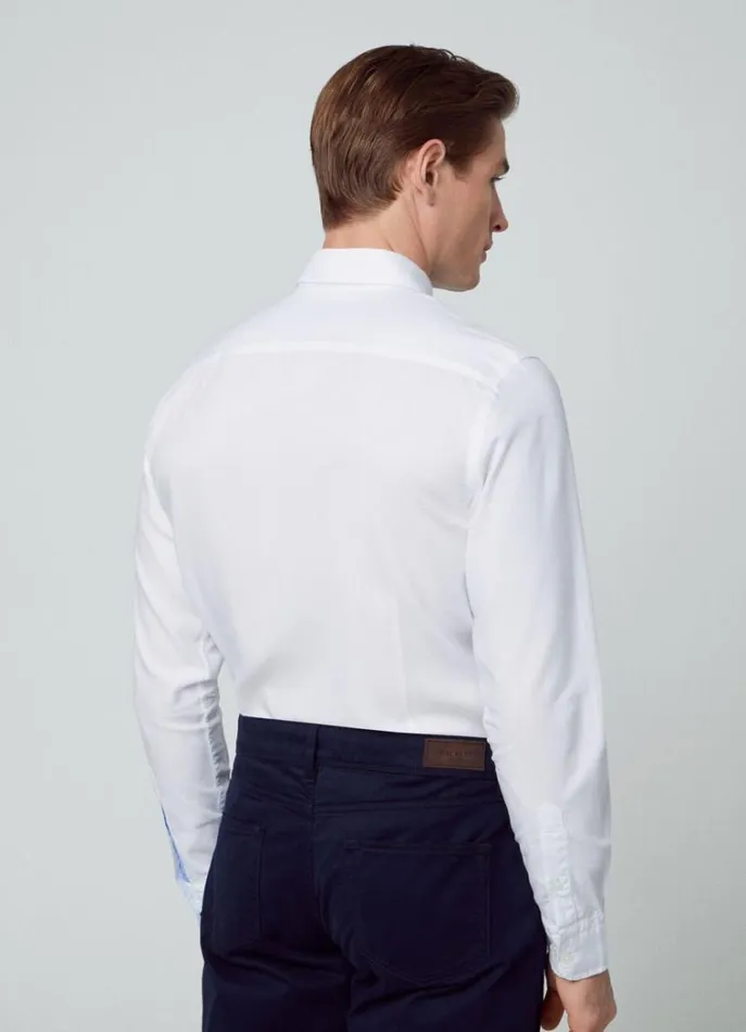 Men Shirts Hackett London Slim Fit Oxford Shirt White