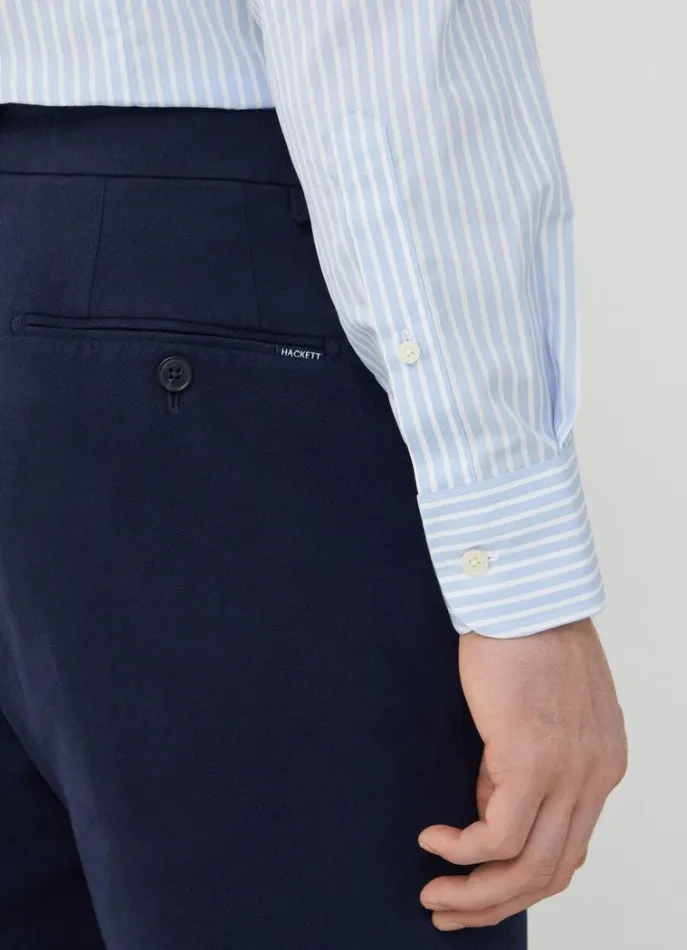 Men Shirts Hackett London Slim Fit Striped Poplin Shirt Bluewhite