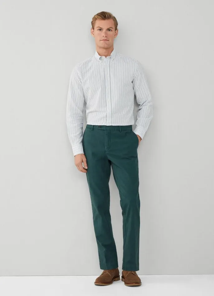 Men Shirts Hackett London Slim Fit Striped Shirt Bluegreen