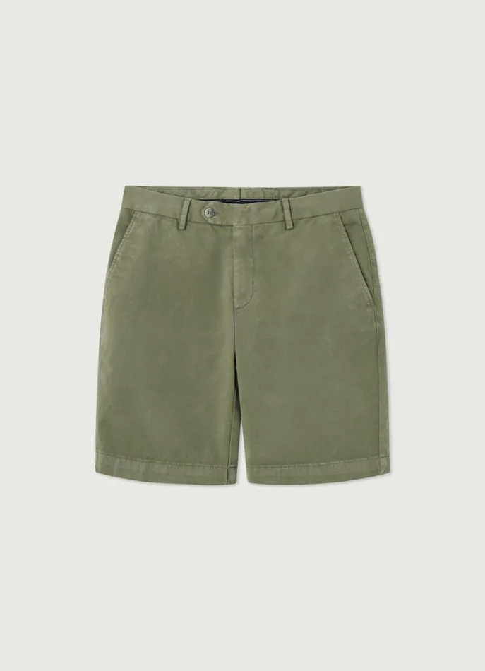 Men Shorts Hackett London Sanderson Chinos Shorts Olive Green