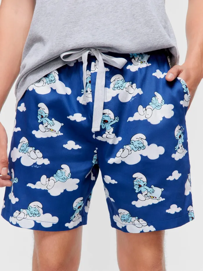 Men Sleepy Smurf Mid Short Multi Peter Alexander Shorts