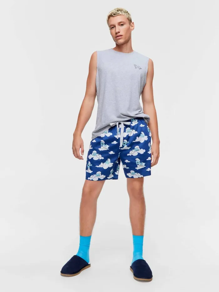 Men Sleepy Smurf Mid Short Multi Peter Alexander Shorts