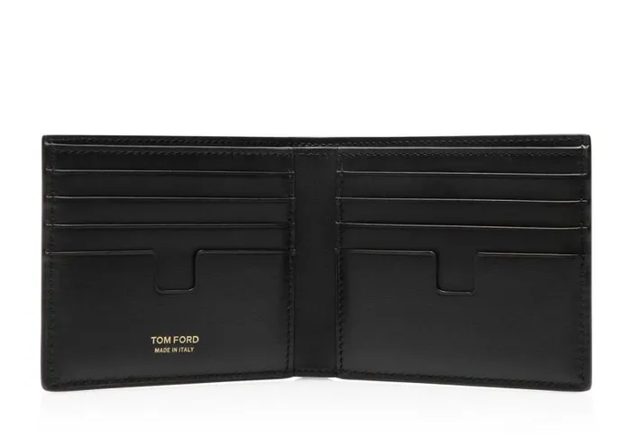 Men Small Leather Goods Tom Ford Glossy Printed Croc Classic Bifold Wallet Black Men Small Leather Goods Tom Ford Glossy Printed Croc Classic Bifold Wallet Black