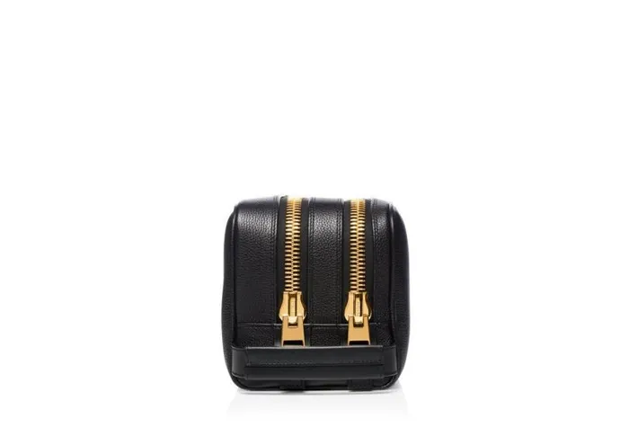 Men Small Leather Goods Tom Ford Soft Grain Leather Buckley Double Zip Dopp Kit Black Men Small Leather Goods Tom Ford Soft Grain Leather Buckley Double Zip Dopp Kit Black