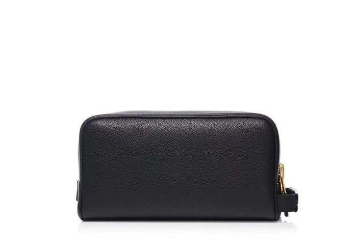 Men Small Leather Goods Tom Ford Soft Grain Leather Buckley Double Zip Dopp Kit Black Men Small Leather Goods Tom Ford Soft Grain Leather Buckley Double Zip Dopp Kit Black
