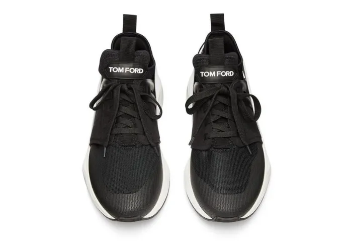 Men Sneakers Tom Ford Nylon Mesh Jago Sneaker Black