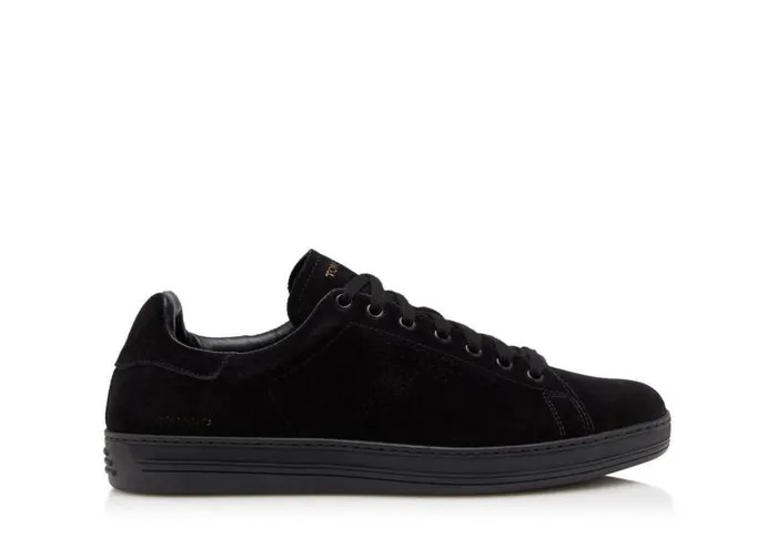 Men Sneakers Tom Ford Warwick Black Sole Suede Sneaker Black