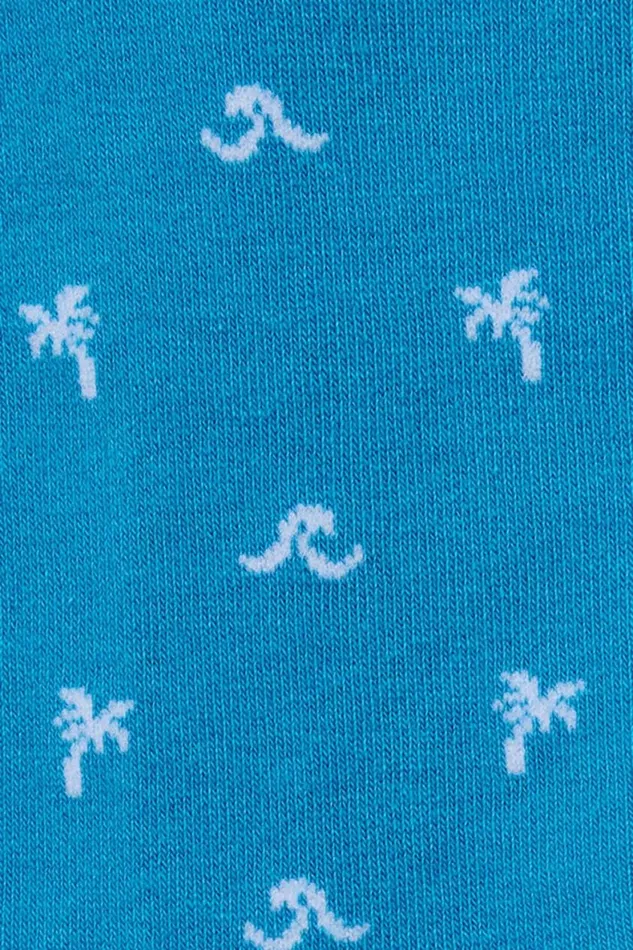 Men Soft Everyday Socks Bright Blue Palms Bonobos Socks and Underwear