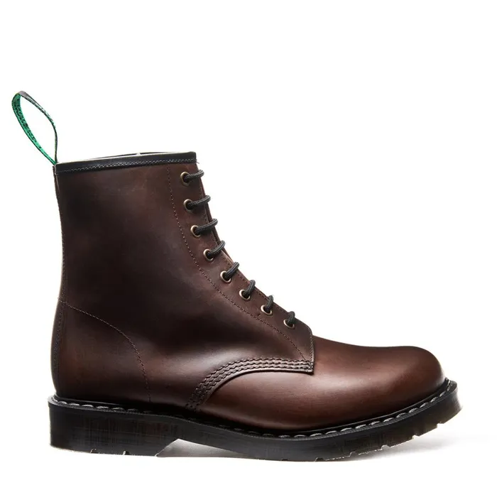Men Solovair Derby Boots Gaucho Crazy Horse 8 Eye Derby Boot