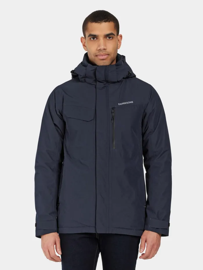 Men Stefan Jacket Dark Night Blue Didriksons Autumn Jackets