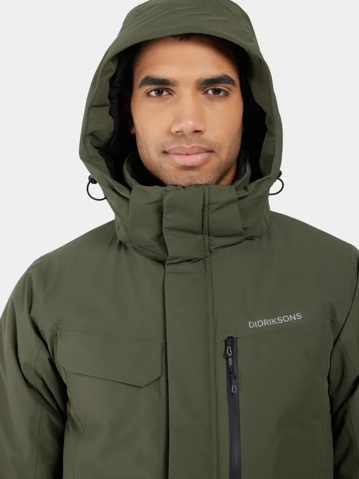 Men Stefan Jacket Deep Green Didriksons Autumn Jackets
