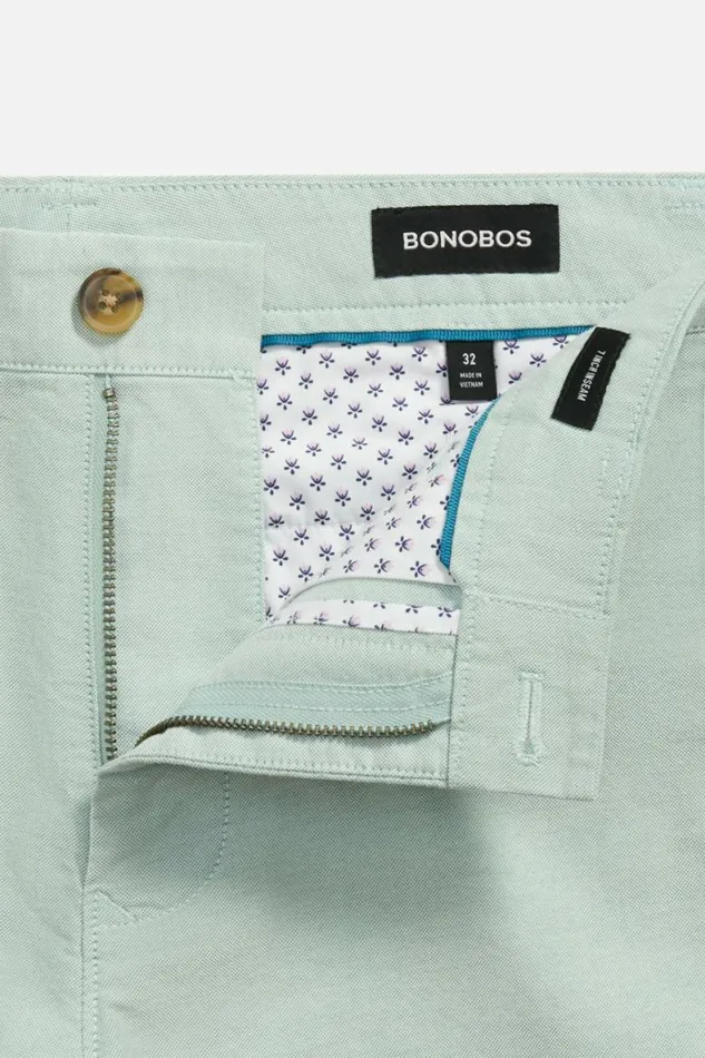 Men Stretch Lightweight Chino Shorts Green Oxford Bonobos Chino Shorts