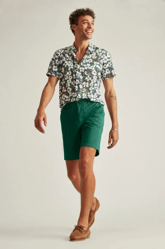 Men Stretch Washed Chino Shorts Sage Leaf Bonobos Chino Shorts