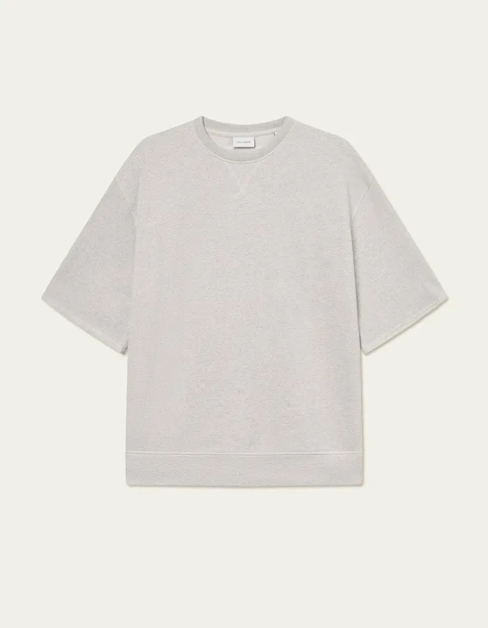Men Sully Patch SS Sweatshirt 8211 Grey Melange Les Deux HoodiesSweatshirts