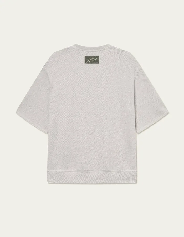 Men Sully Patch SS Sweatshirt 8211 Grey Melange Les Deux HoodiesSweatshirts