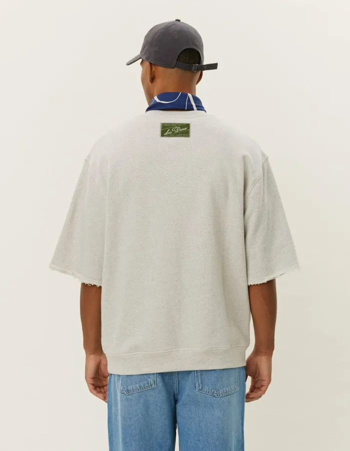 Men Sully Patch SS Sweatshirt 8211 Grey Melange Les Deux HoodiesSweatshirts