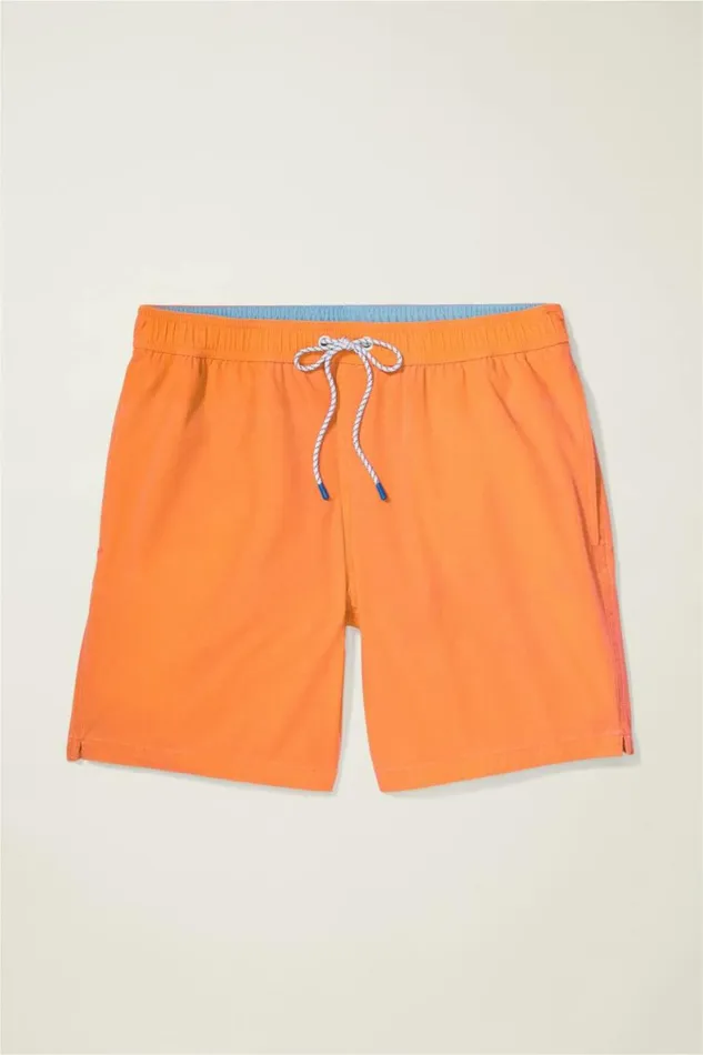 Men Sun Faded Riviera Swim Trunks Sun Faded Tangerine Bonobos Swim Trunks