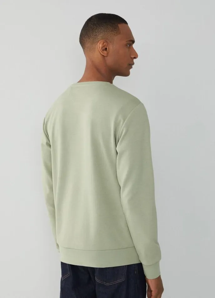 Men Sweatshirts Hackett London Classic Fit Crew Neck Sweatshirt Seagrass Green
