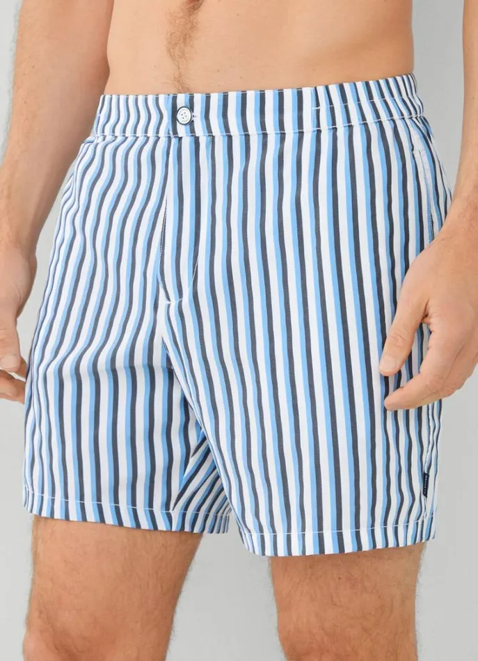 Men Swimwear Hackett London Striped Swim Shorts Navy