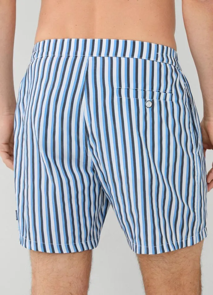 Men Swimwear Hackett London Striped Swim Shorts Navy